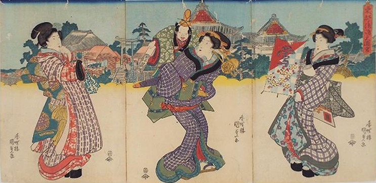 Exposition Histoire cerfs-volants Japon Kunisada