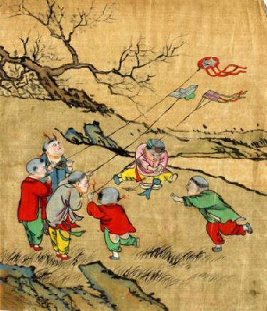 Exposition Histoire cerfs-volants Chine peinture