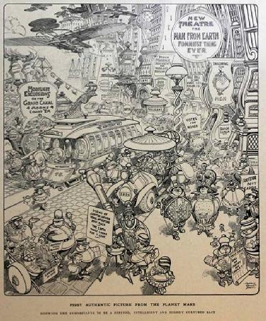 exposition planète Mars martiens humour