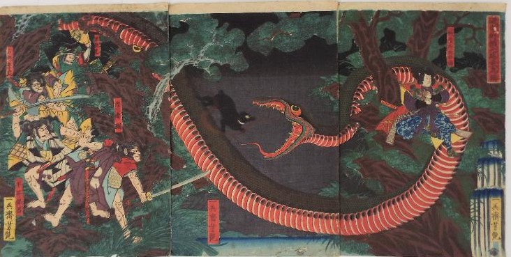 Exposition animaux fantastiques créatures serpent géant Japon