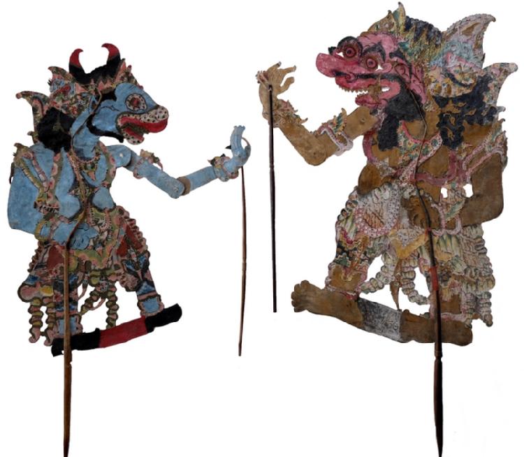 Exposition animaux fantastiques créatures démons Indonésie marionnette